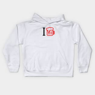 I love beer Kids Hoodie